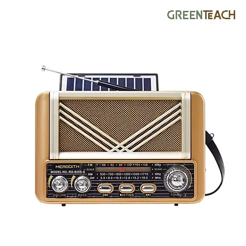 رادیو اسپیکر خورشیدی مدل GOLON RX-835S-S