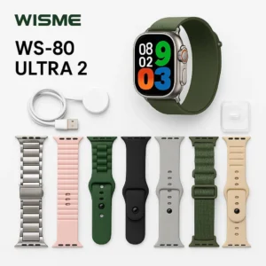 ساعت هوشمند مدل WS-80 Ultra2 با بندهای اضافی