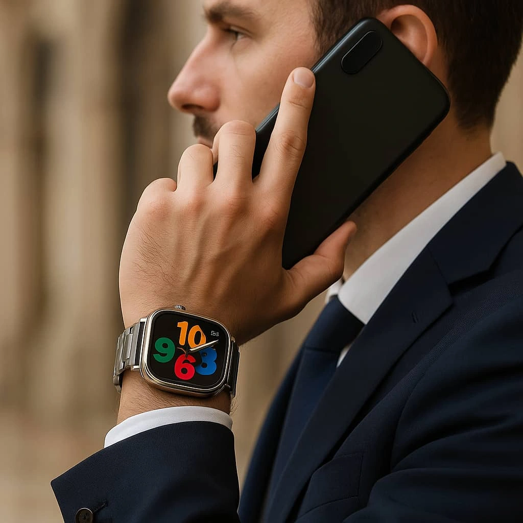 ساعت هوشمند مدل WS-85 و گوشی موبایل