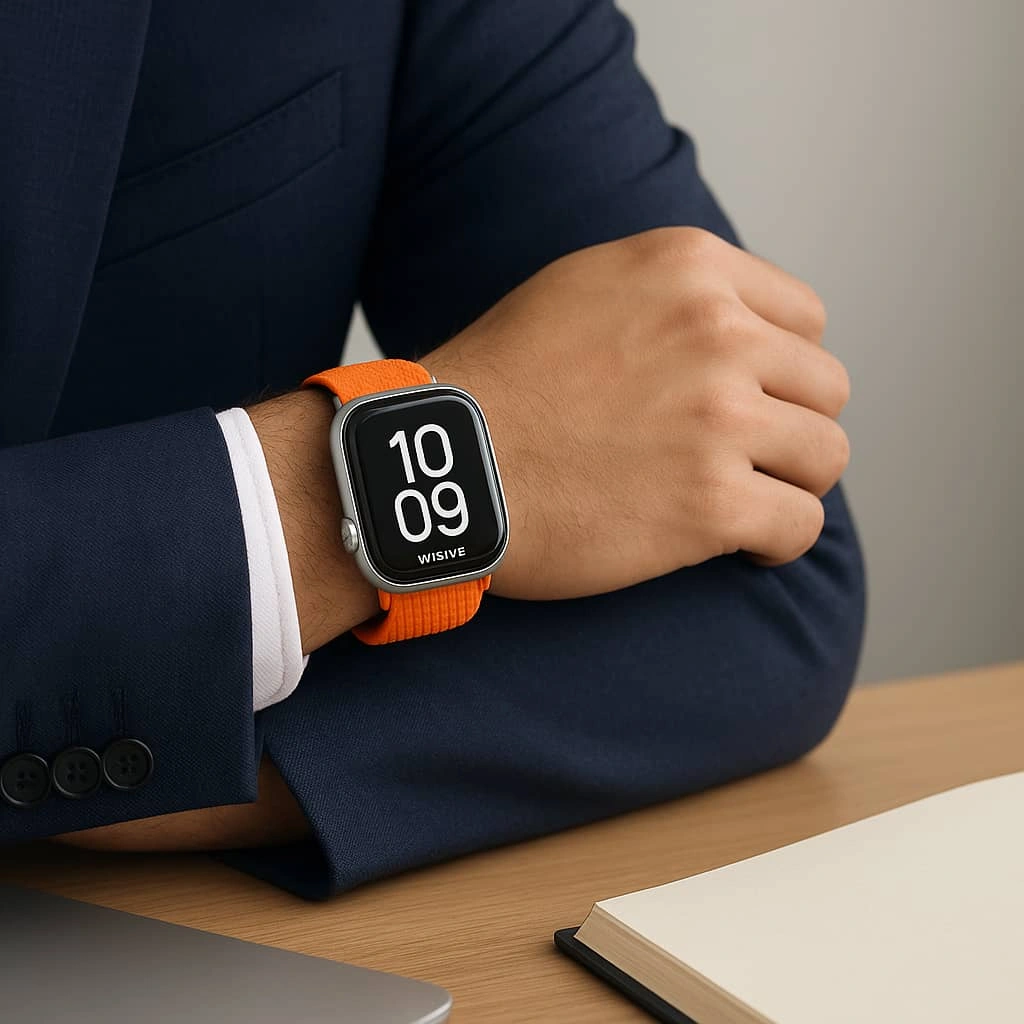 ساعت هوشمند مدل WS-85 روی مچ دست مرد
