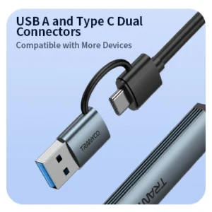 هاب HB11-AC با دو پورت ورودی Type-C و USB A
