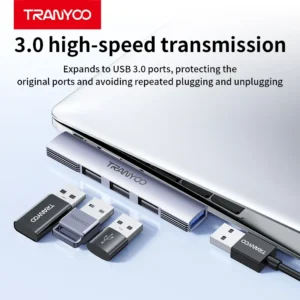 هاب HB8-C با یک پورت USB3 و سه پورت USB2