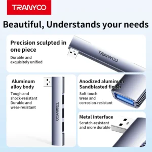 بدنه آلومینیومی و یکپارچه هاب ترانیو HB9-A و پورت های ضد خراش و ضد ساییدگی