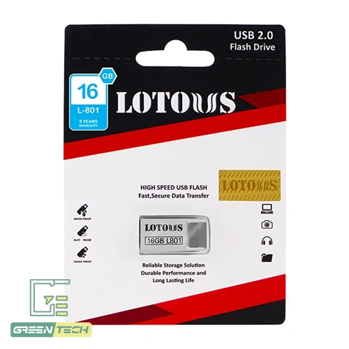 فلش مموری 16 گیگ USB 2.0 لوتوس مدل L801
