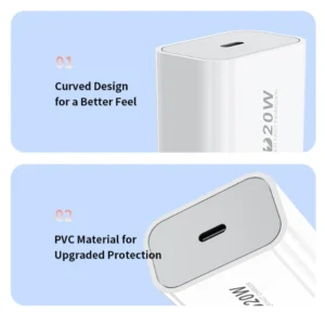 طراحی ظاهر و متریال کلگی شارژر 20 وات ترانیو مدل T-AP2