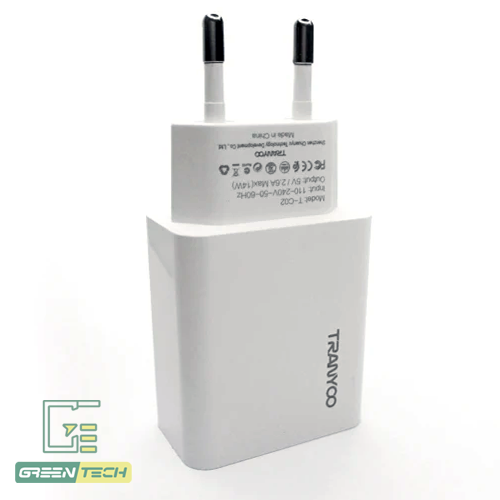 Alternative view of شارژر 14 وات دو پورت ترانیو مدل T-C02 با کابل میکرو