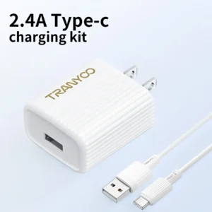 شارژر 12 وات ترانیو مدل T-C03 با کابل تایپ سی