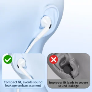 طراحی ارگونومیک و سرگوشی‌ های سیلیکونی نرم هندزفری ترانیو T-R15