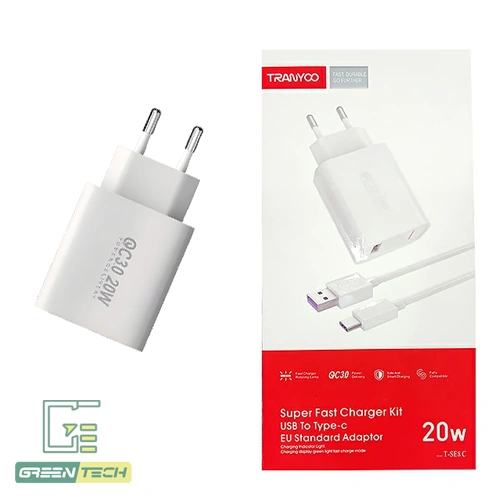 شارژر 20 وات ترانیو مدل T-SE8C تایپ سی