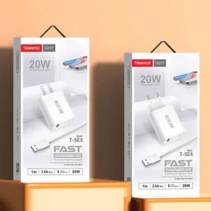 پکیج شارژر 20 وات ترانیو T-SE8C با کابل