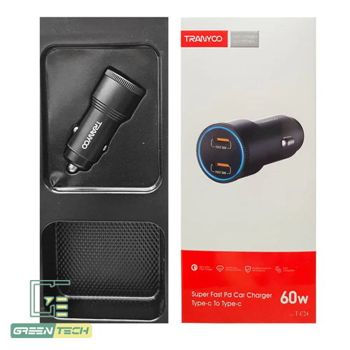 Alternative view of شارژر فندکی 60 وات دو پورت ترانیو مدل T-C24