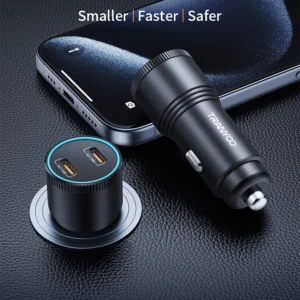 شارژر فندکی T-C24 | کم حجم و سریع و ایمن