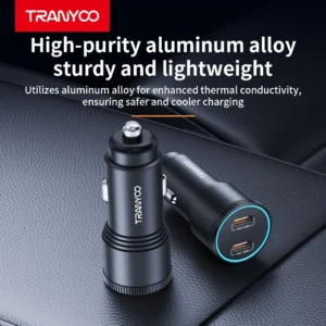 استفاده از آلیاژ آلومینیوم مقاوم در برابر شعله و حرارت بالا در شارژر فندکی ترانیو T-C24