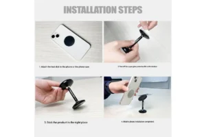 نصب آسان نگهدارنده گوشی مگنتی ترانیو Z8 با چسب دوطرفه 3M