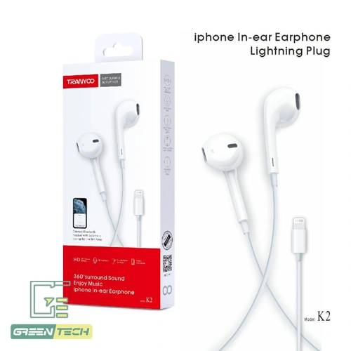 هندزفری با سیم ترانیو مدل K2 لایتنینگ